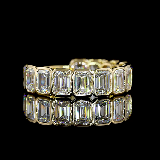 4.63 CTTW Round Lab Diamond 3/4 Eternity Band Sz. 6.5 14k White Gold E Color and VS Clarity jewelry-spot-usa