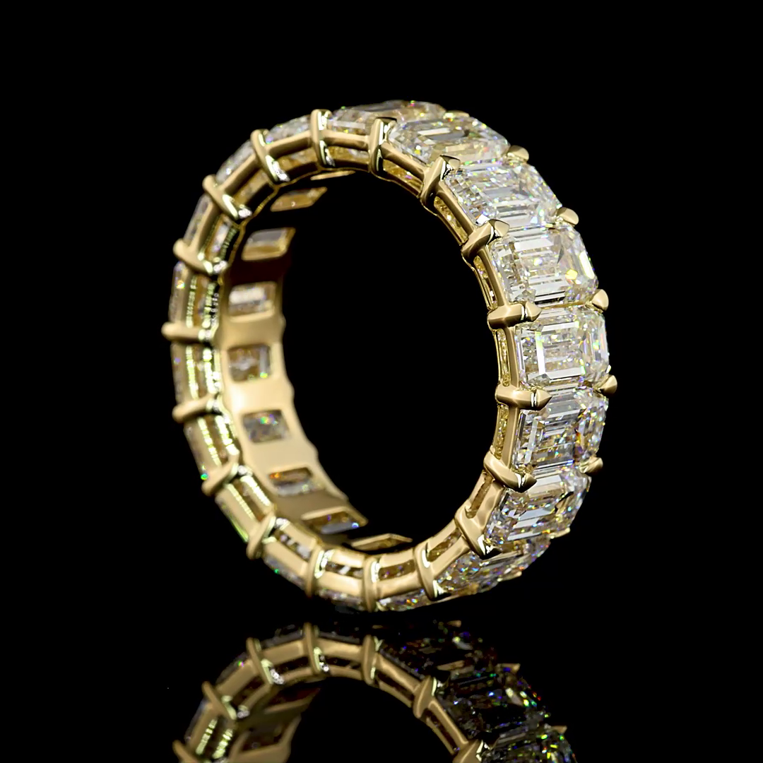 8.98 CTTW Emerald Lab Diamond Full Eternity (E Color and VS Clarity)