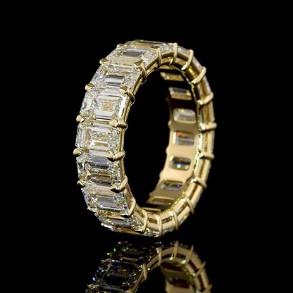 8.98 CTTW Emerald Lab Diamond Full Eternity (E Color and VS Clarity)