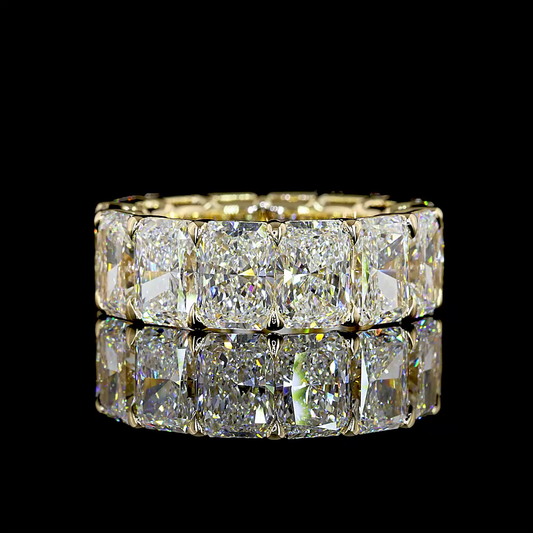 14.58 CTTW Radiant Lab Diamond Full Eternity Sz. 6.5 (E Color and VVS2 Clarity)