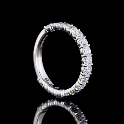 1.98 CTTW Antique Cushion Lab Diamond 3/4 Eternity Band Sz. 6.5 14k White Gold (E Color and VS Clarity)