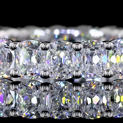 2.80 CTTW Antique Cushion Lab Diamond Full Eternity (E Color and VS Clarity)