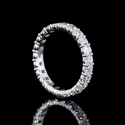 2.80 CTTW Antique Cushion Lab Diamond Full Eternity (E Color and VS Clarity)