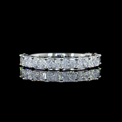 1.29 CTTW Radiant Lab Diamond 3/4 Eternity Band Sz. 4.25 (E Color and VS Clarity)