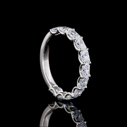 1.29 CTTW Radiant Lab Diamond 3/4 Eternity Band Sz. 4.25 (E Color and VS Clarity)