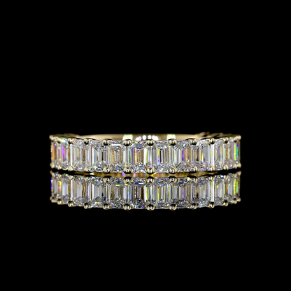 2.03 CTTW Emerald Lab Diamond 3/4 Eternity Band Sz. 6.5 (E Color and VS/VS2 Clarity)