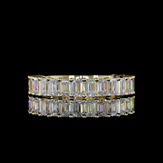 2.03 CTTW Emerald Lab Diamond 3/4 Eternity Band Sz. 6.5 (E Color and VS/VS2 Clarity)
