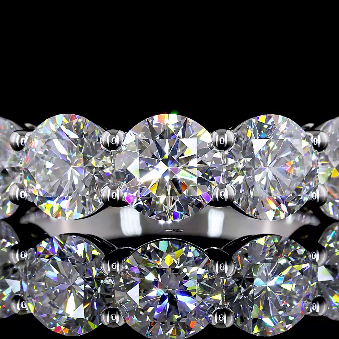 3.00 CTTW Round Lab Diamond 5 Stones Eternity Band (E Color and VS Clarity)