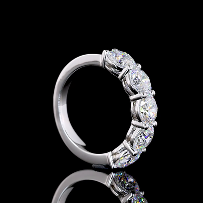 3.00 CTTW Round Lab Diamond 5 Stones Eternity Band (E Color and VS Clarity)
