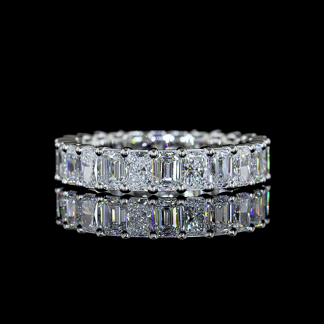 3.87 CTTW Emerald Lab Diamond Full Eternity (F Color and VS2 Clarity)