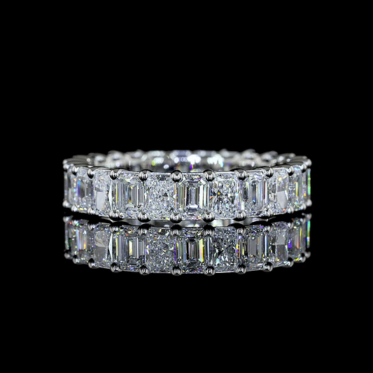 3.87 CTTW Emerald Lab Diamond Full Eternity (F Color and VS2 Clarity)