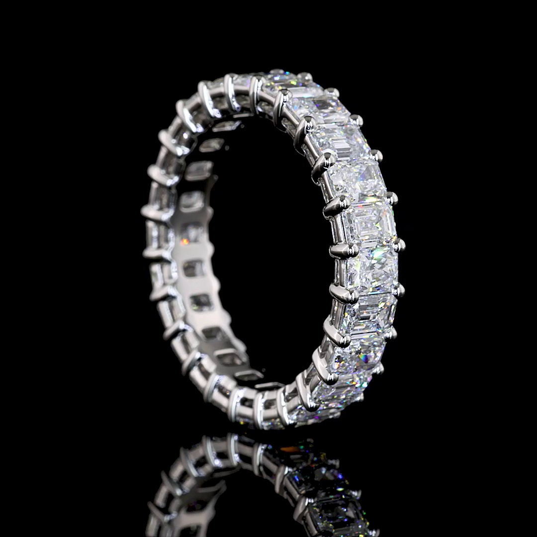 3.87 CTTW Emerald Lab Diamond Full Eternity (F Color and VS2 Clarity)