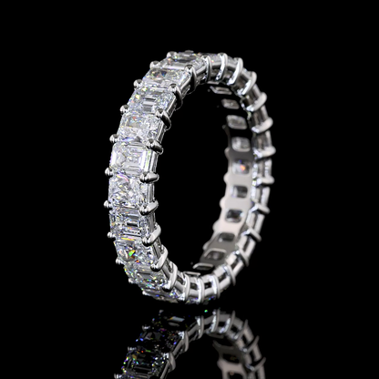 3.87 CTTW Emerald Lab Diamond Full Eternity (F Color and VS2 Clarity)