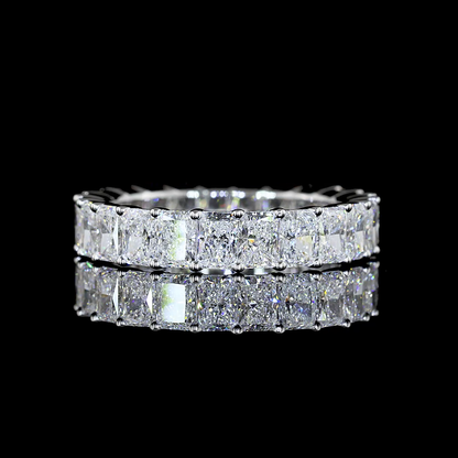 3.95 CTTW Radiant Lab Diamond Full Eternity Sz. 6.5