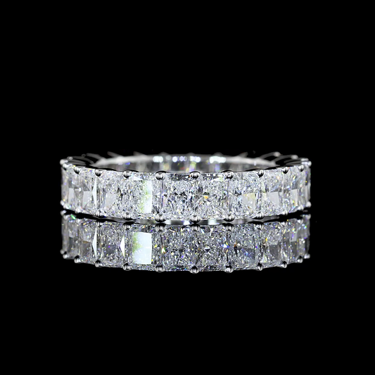 3.95 CTTW Radiant Lab Diamond Full Eternity Sz. 6.5