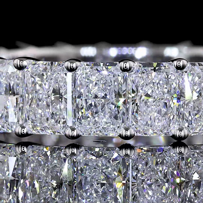 3.95 CTTW Radiant Lab Diamond Full Eternity Sz. 6.5
