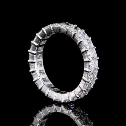 3.95 CTTW Radiant Lab Diamond Full Eternity Sz. 6.5