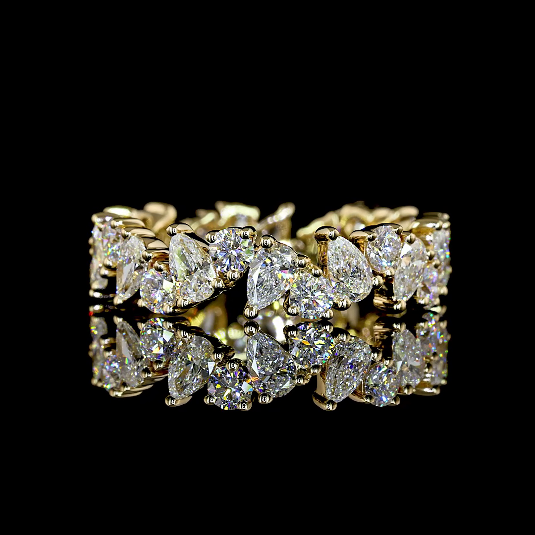 2.38 CTTW MIX Lab Diamond Full Eternity Sz. 6.5 14k Yellow Gold