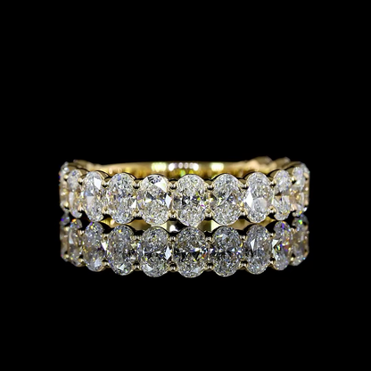 1.96 CTTW Oval Lab Diamond 3/4 Eternity Band Sz. 6.5