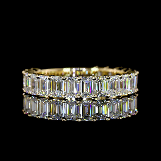 2.58 CTTW Emerald Lab Diamond 3/4 Eternity Band Sz. 6.5 (E Color and VS Clarity)