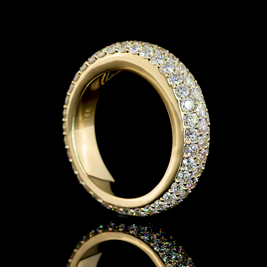 3.48 CTTW Round Lab Diamond Special Eternity Band (E Color and VS2 Clarity)