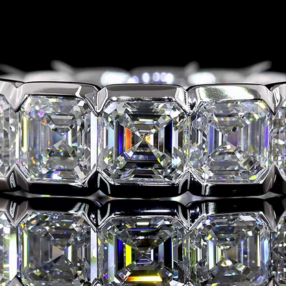 6.40 CTTW Asscher Lab Diamond Full Eternity Sz. 5.5