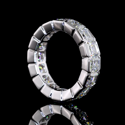 6.40 CTTW Asscher Lab Diamond Full Eternity Sz. 5.5