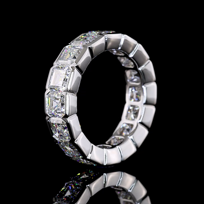 6.40 CTTW Asscher Lab Diamond Full Eternity Sz. 5.5