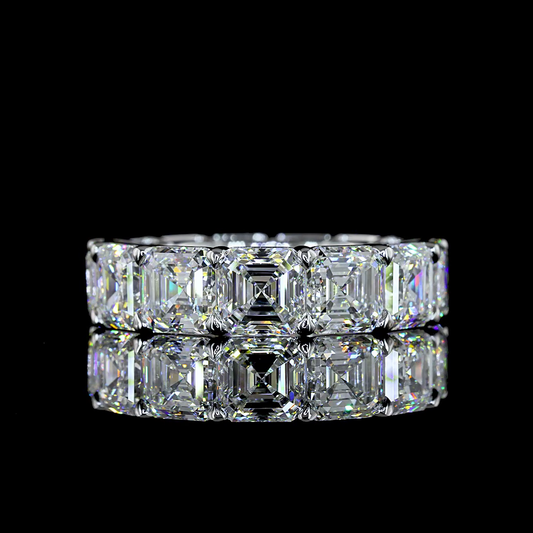13.25 CTTW Asscher Lab Diamond Full Eternity