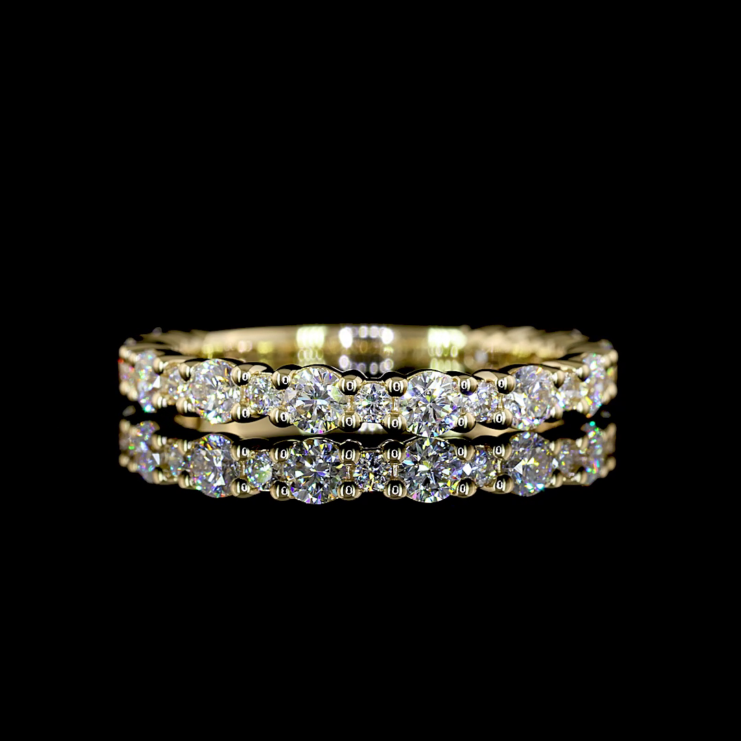 0.74 CTTW Round Lab Diamond 3/4 Eternity Band