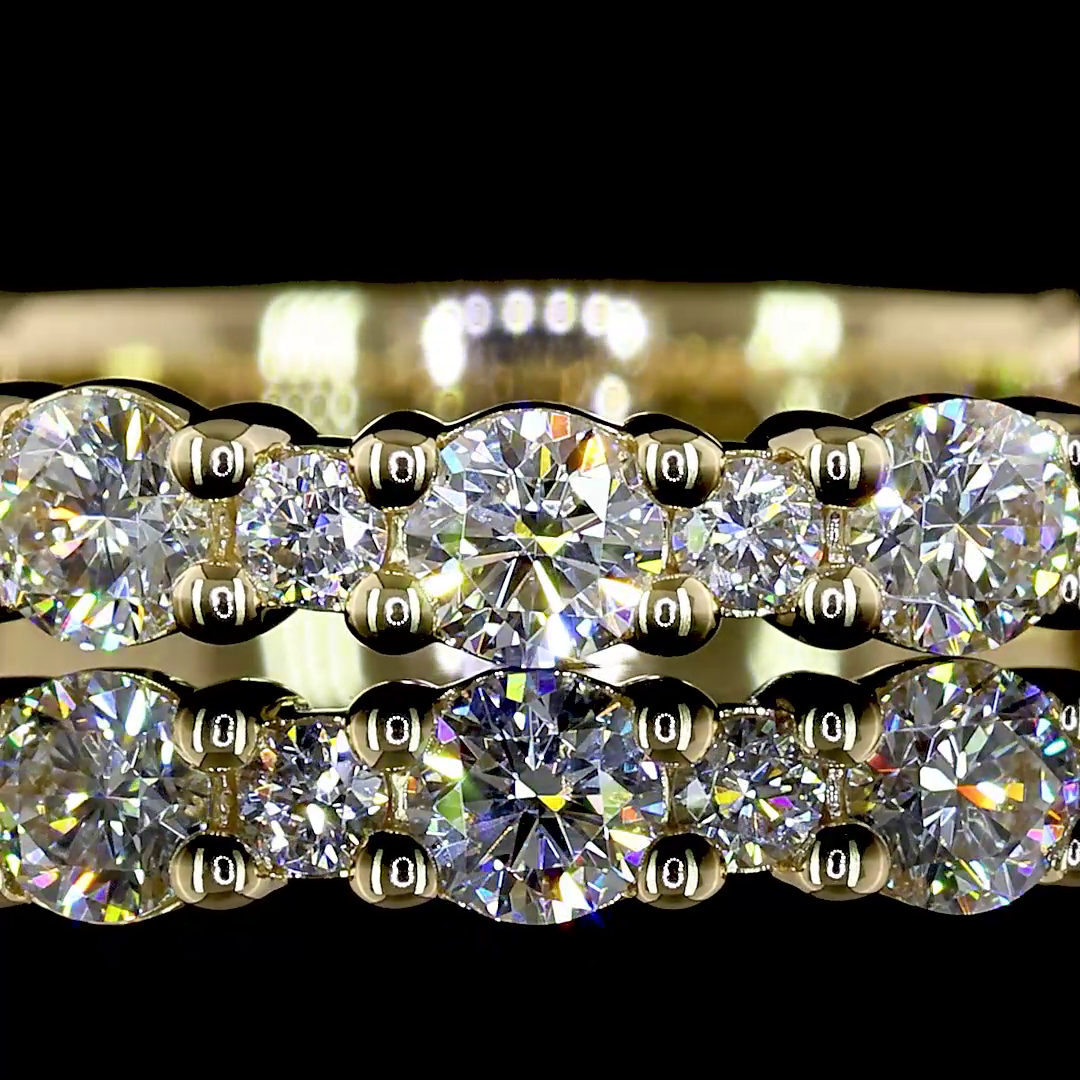 0.74 CTTW Round Lab Diamond 3/4 Eternity Band