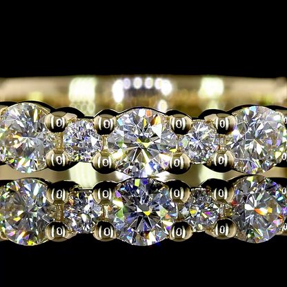 0.74 CTTW Round Lab Diamond 3/4 Eternity Band