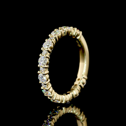 0.74 CTTW Round Lab Diamond 3/4 Eternity Band