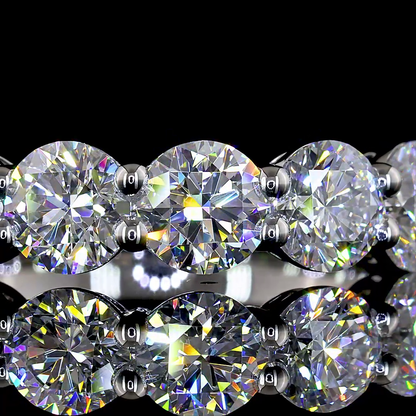 1.94 CTTW Round Lab Diamond 5 Stones Eternity Band