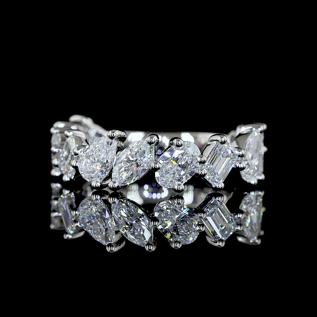 2.08 CTTW MIX Lab Diamond 3/4 Eternity Band