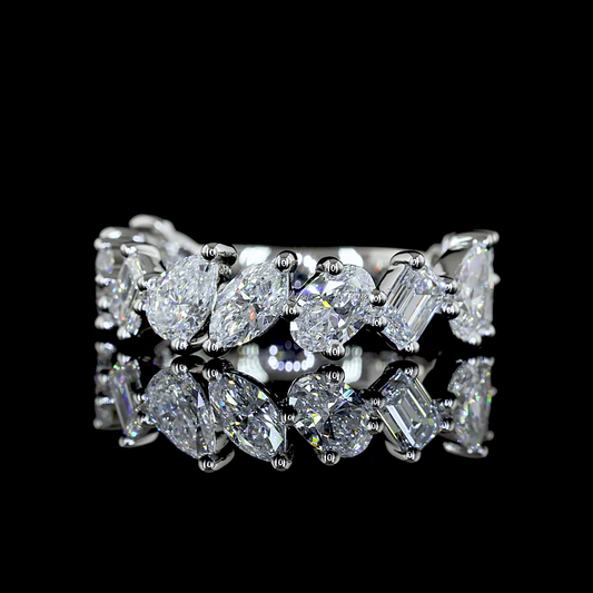 2.08 CTTW MIX Lab Diamond 3/4 Eternity Band