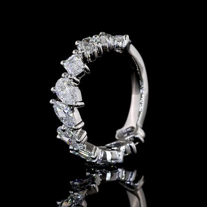 2.08 CTTW MIX Lab Diamond 3/4 Eternity Band