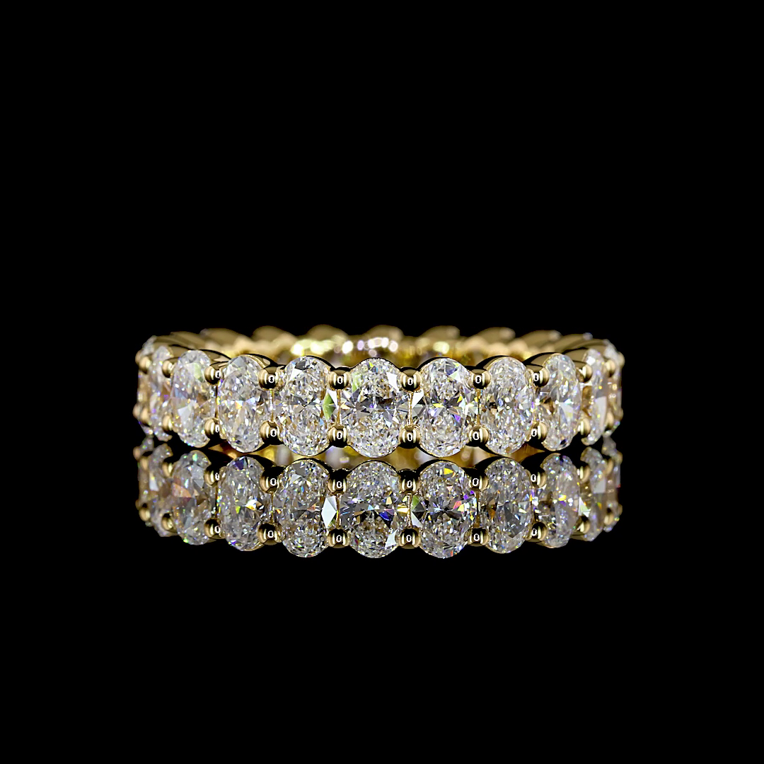 3.03 CTTW Oval Lab Diamond Full Eternity (E Color and VS2/VS Clarity)