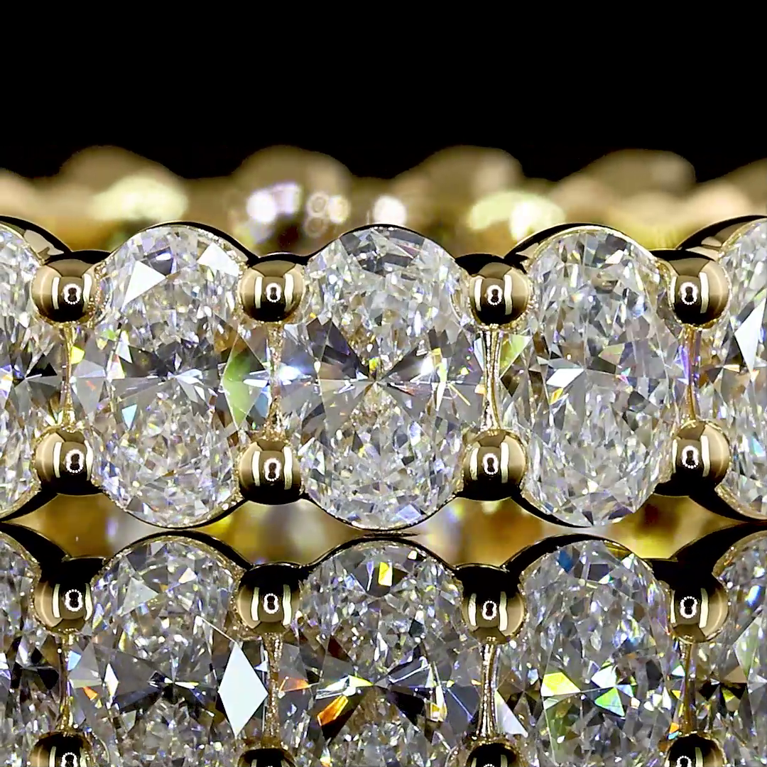 3.03 CTTW Oval Lab Diamond Full Eternity (E Color and VS2/VS Clarity)