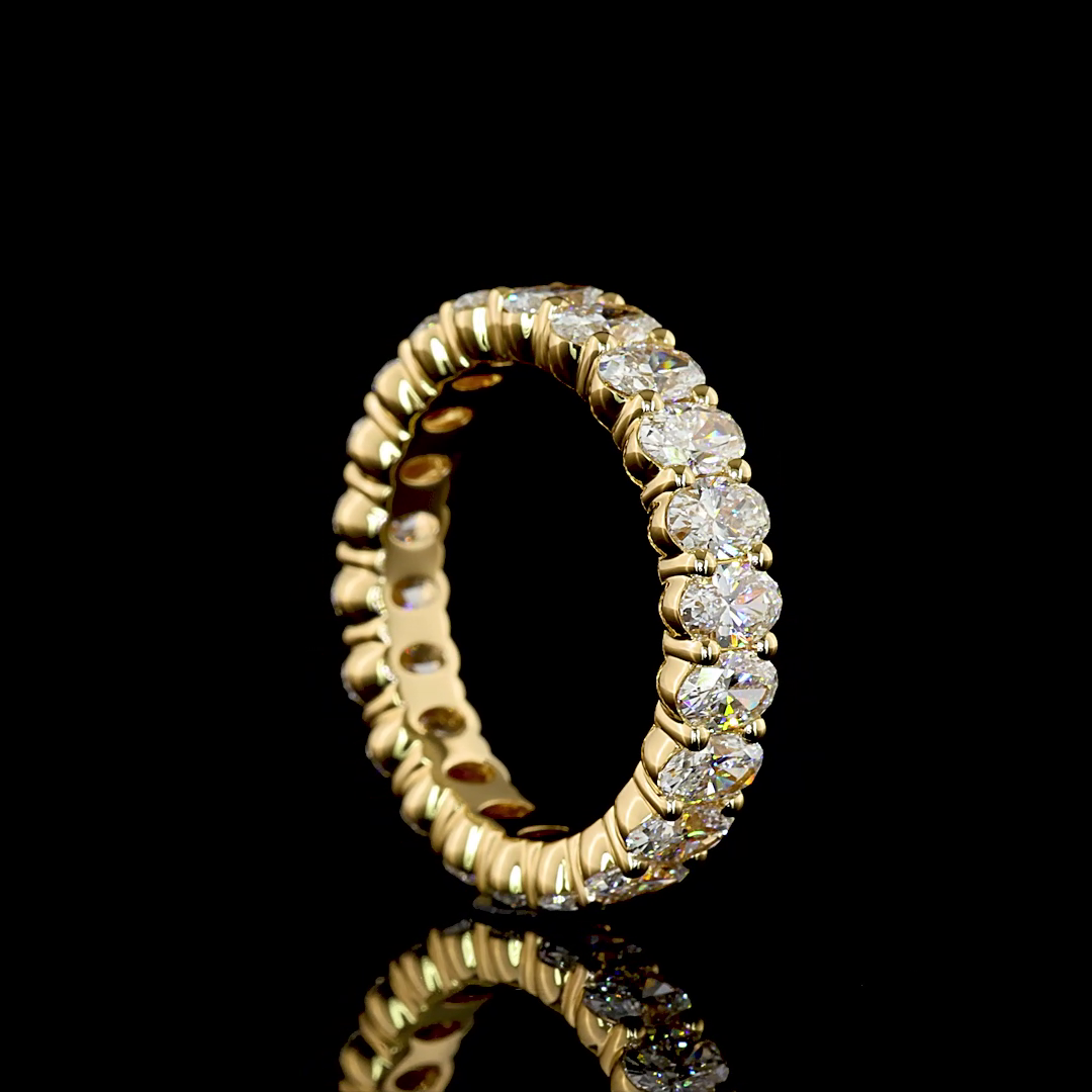 3.03 CTTW Oval Lab Diamond Full Eternity (E Color and VS2/VS Clarity)