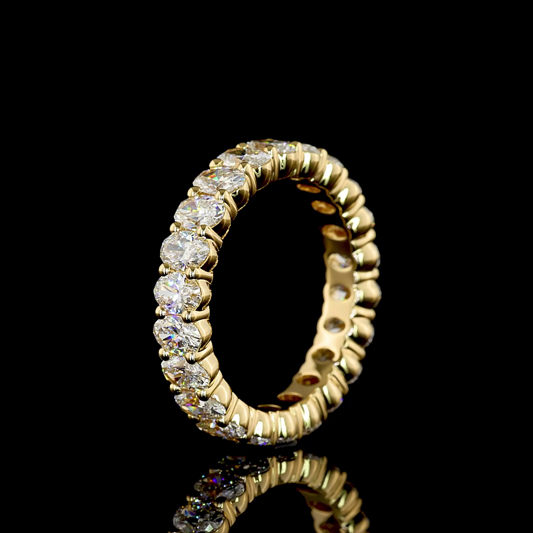 3.03 CTTW Oval Lab Diamond Full Eternity (E Color and VS2/VS Clarity)