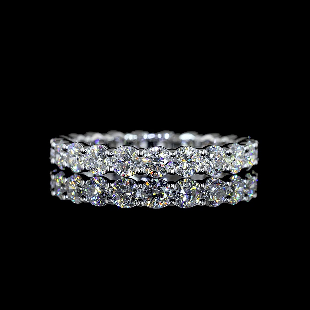 1.85 CTTW Round Lab Diamond Full Eternity Sz. 6.5