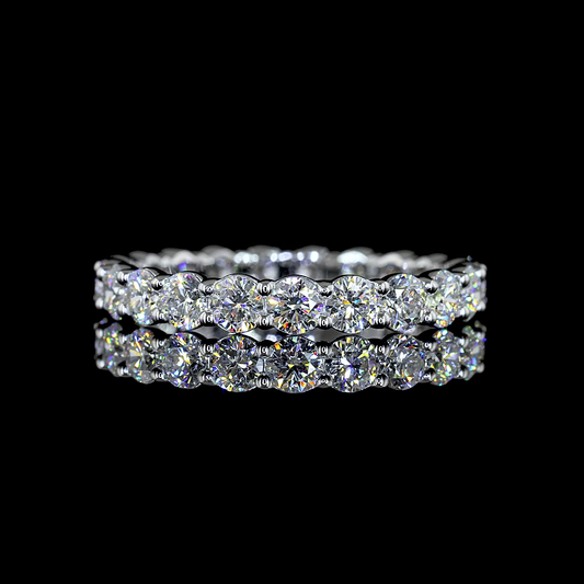 1.85 CTTW Round Lab Diamond Full Eternity Sz. 6.5