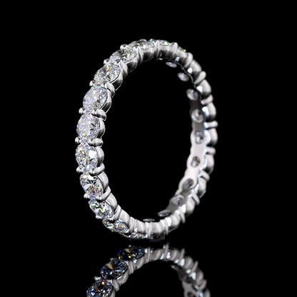 1.85 CTTW Round Lab Diamond Full Eternity Sz. 6.5