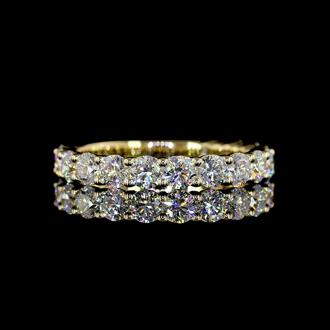 1.55 CTTW Round Lab Diamond 3/4 Eternity Band