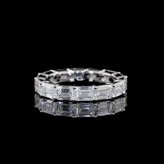 4.14 CTTW Emerald Lab Diamond Full Eternity (D Color and VVS2 Clarity)