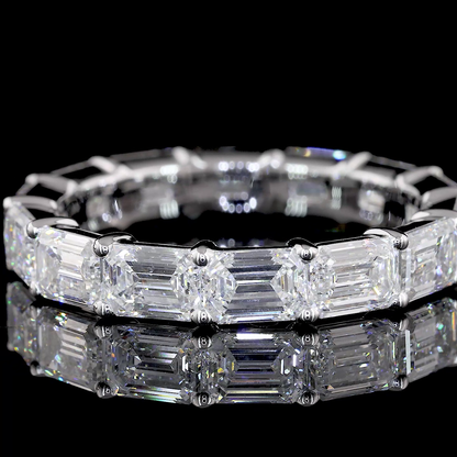 4.14 CTTW Emerald Lab Diamond Full Eternity (D Color and VVS2 Clarity)