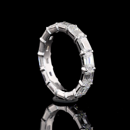 4.14 CTTW Emerald Lab Diamond Full Eternity (D Color and VVS2 Clarity)