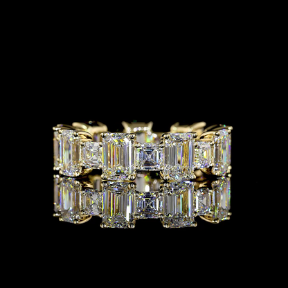 7.12 CTTW Emerald Lab Grown Diamond Full Eternity Sz. 7 (F Color and VVS2 Clarity)