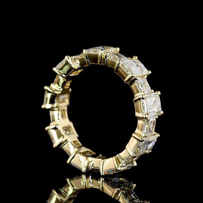 7.12 CTTW Emerald Lab Grown Diamond Full Eternity Sz. 7 (F Color and VVS2 Clarity)